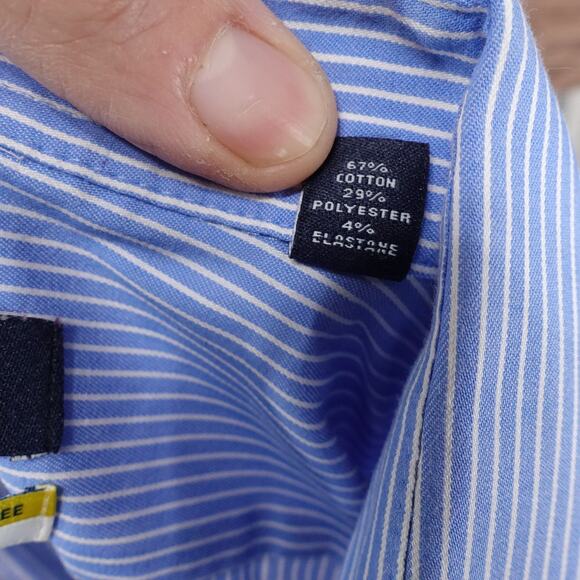 CHAPS COMFORT STRETCH WRINKLE FREE REGULAR FIT DRESS SHIRT MENS SIZE 16 34/35 - Picture 8 of 8